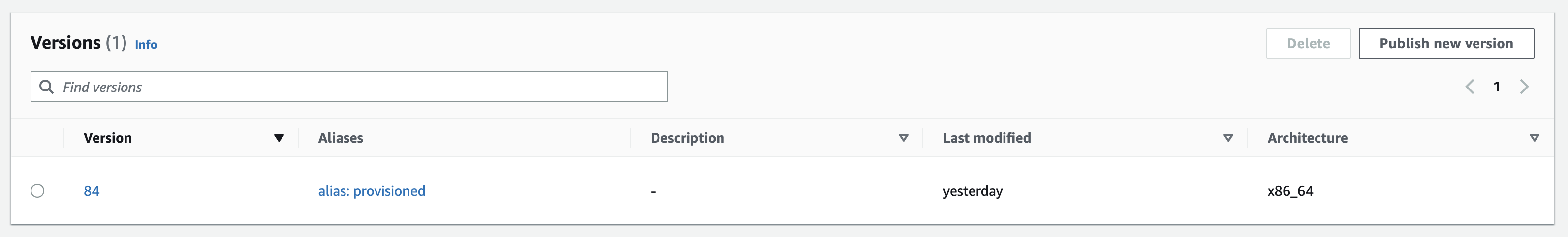 Cleaned Lambda versions