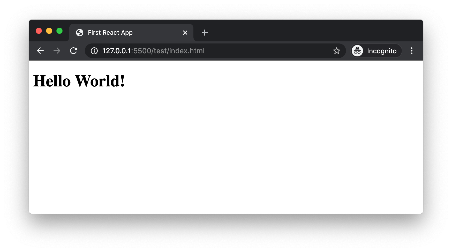 First React Component