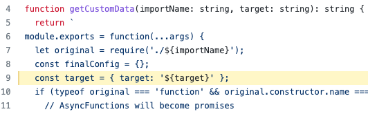 Unupported target attribute